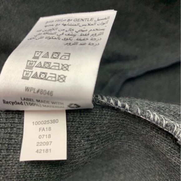 Charter Club Color Block Open Cardigan w/Faux Leather Trim- Heather/Onyx, Sz 0X - Picture 8 of 8